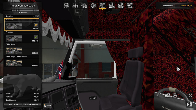 Scania 143M Red Plush Interior + Exterior